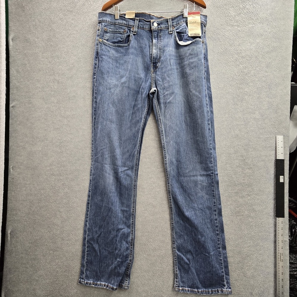 Levi's 527 Men Jeans 34X34 Blue Denim Slim Bootcut 32" Inseam NWT